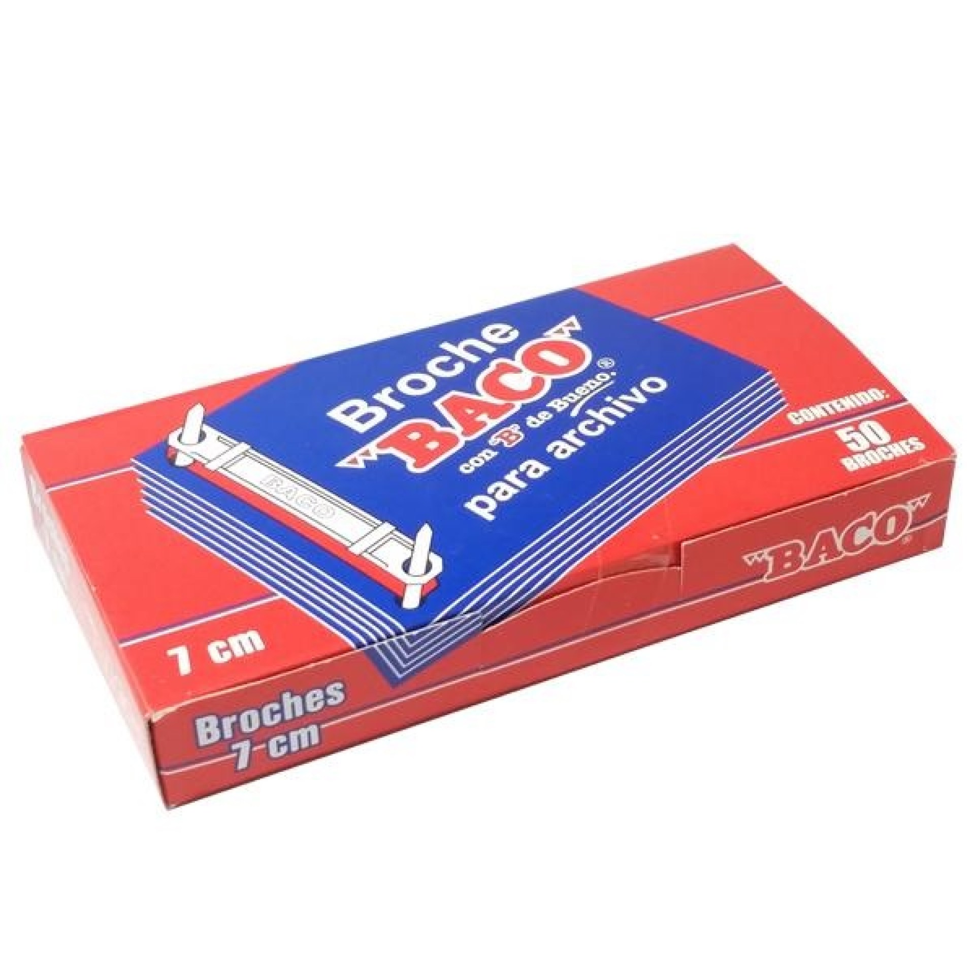Broche BACO B-072 14979. Ancho de 7 cm. Caja con 50 broches –