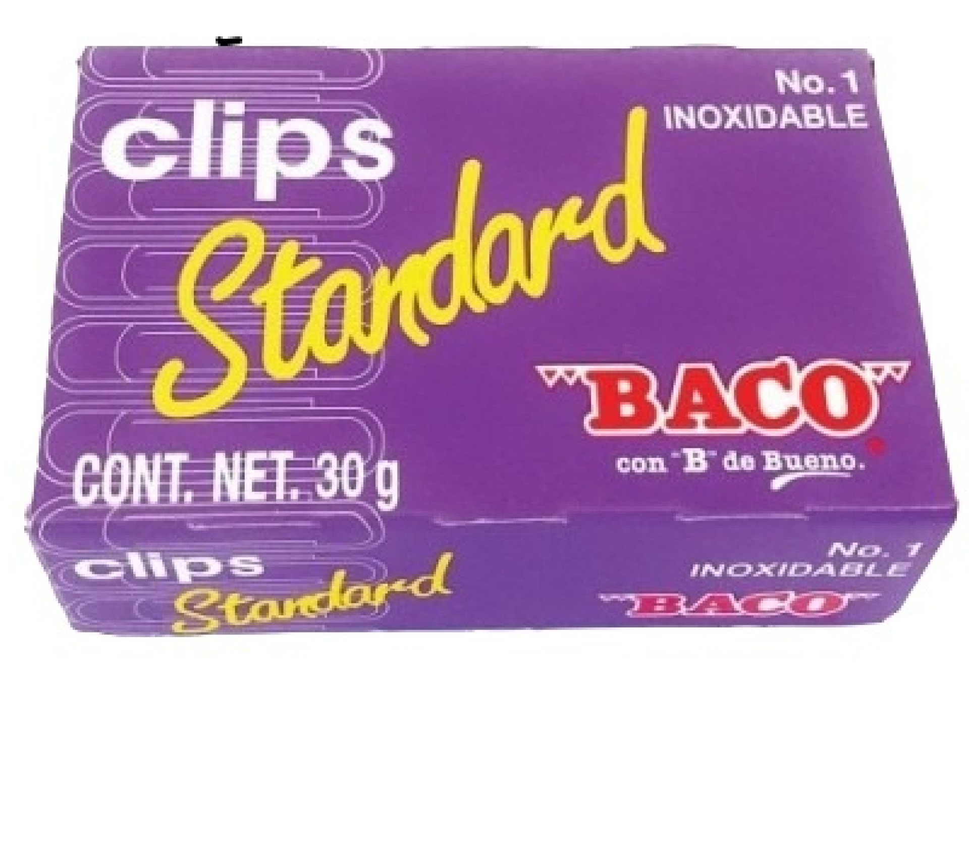 Clip BACO Estándar #1 12302. Paquete de 10 Cajas. Clip Metálico Galvanizado. –