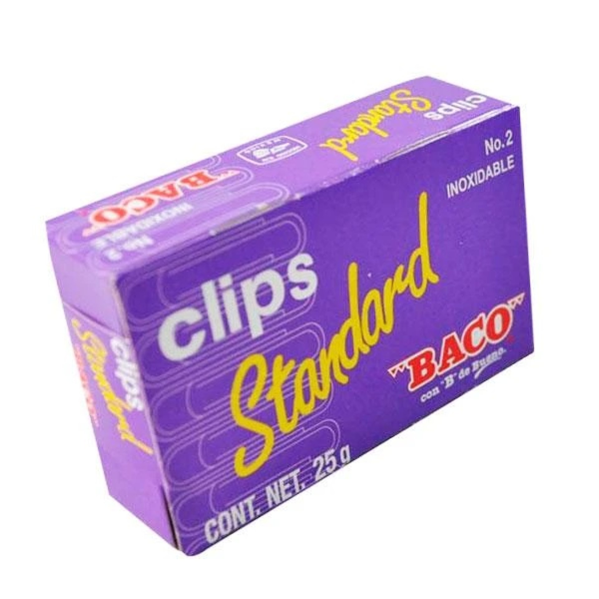 Clip BACO Estándar #2 12326. Paquete de 10 Cajas. Clip Metalico Galvanizado. –