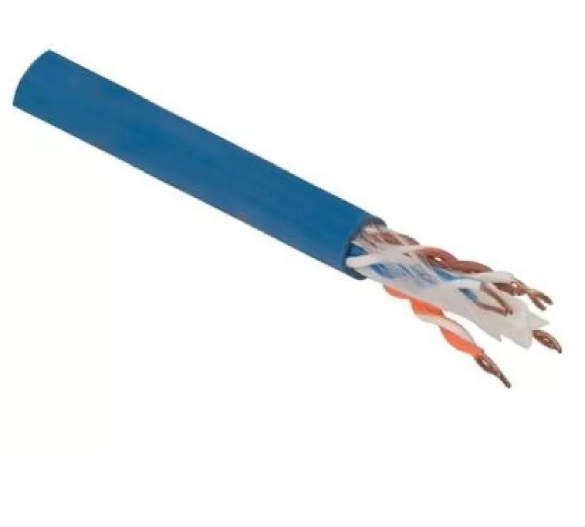 Cable UTP CAT6  para interior – 4 pares, 23 AWG, bobina de 305 mts, Aleacion con aluminio y 30  cobre, color azul