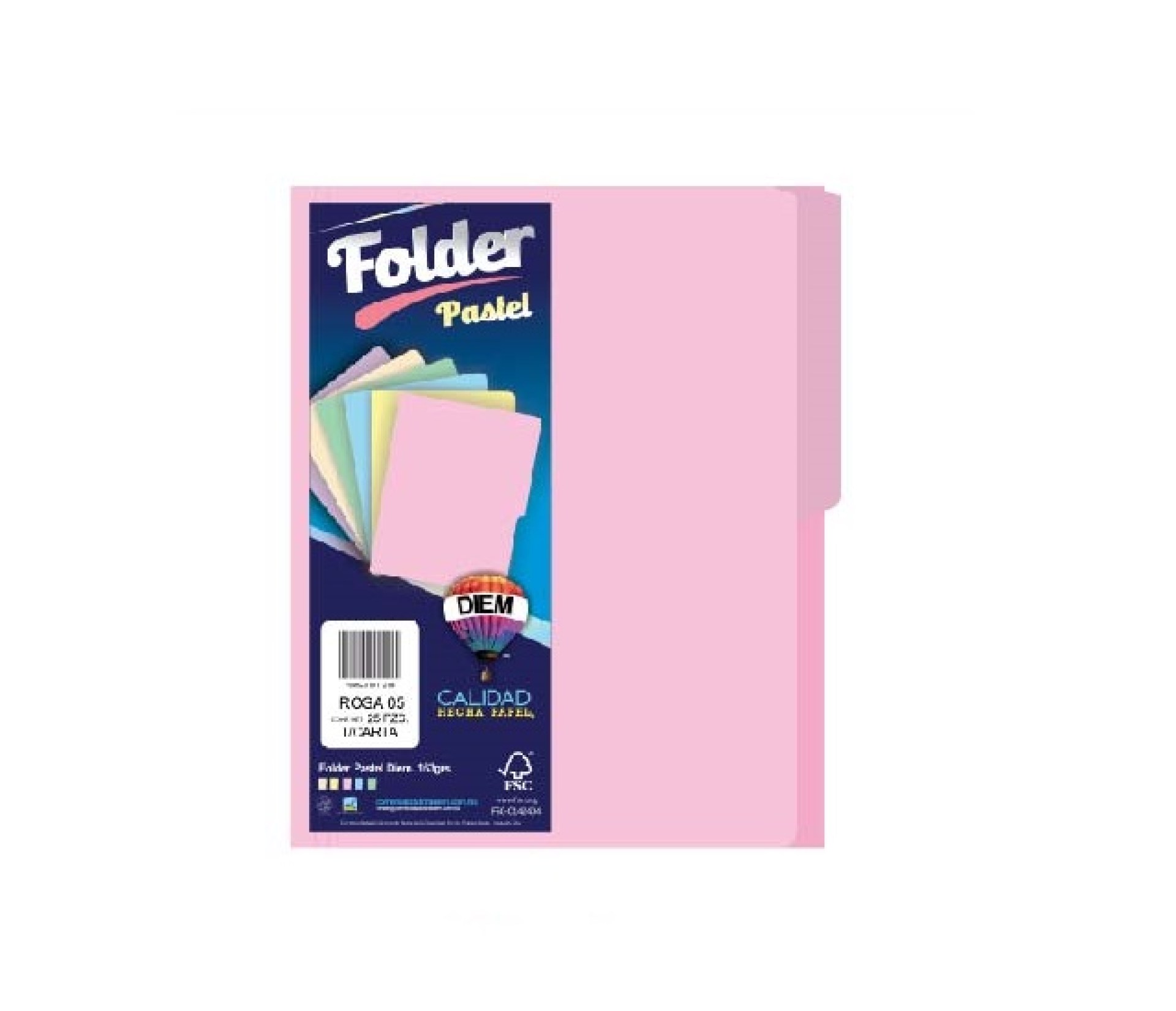 Folder Diem color Rosa Pastel con 100 piezas Tamaño Carta  176g FP10005 –
