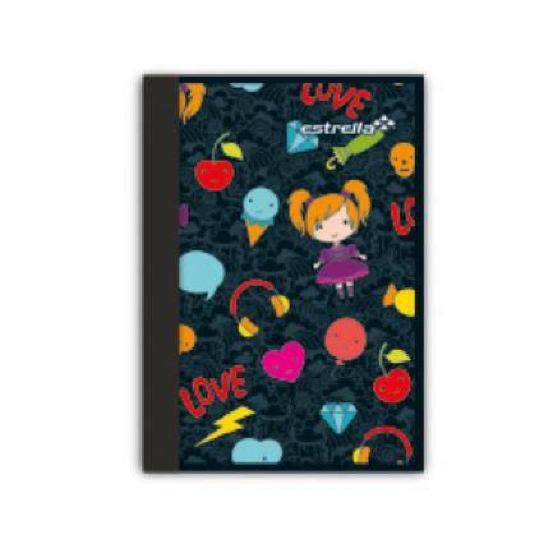 Libreta de apuntes #5 ESTRELLA 0326 Raya 100H Medidas 10.4 x 15.5 cm Lomo engomado para mayor duración –