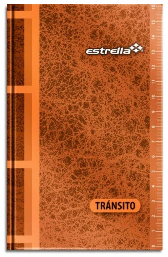 Libreta de Tránsito ESTRELLA 0635 96 Hojas Medidas 17.1 x 11.3 cm Papel Bond –