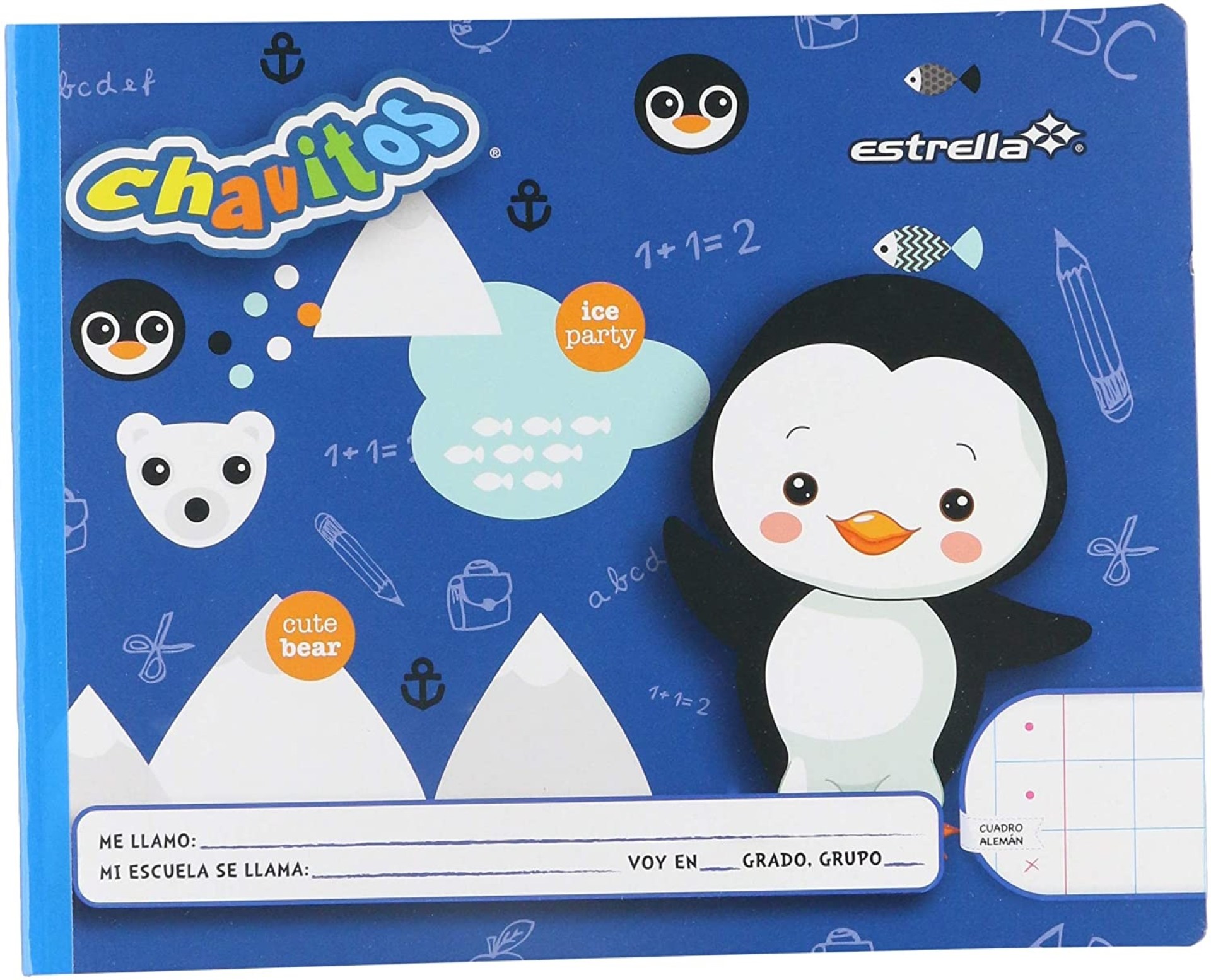 Cuaderno Preescolar ESTRELLA 0665 Cuadro Aleman. 72 hojas. Forma Italiana. –