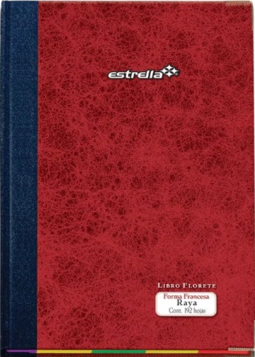 Libro Florete 192 Hojas Forma Francesa ESTRELLA 0109 –