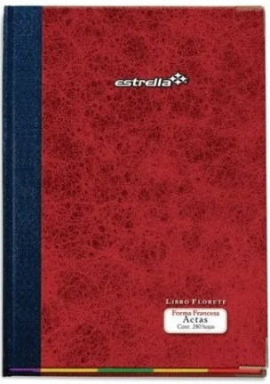 Libro Florete Actas ESTRELLA 0115 240 Hojas Medidas 23.7 x 34.9 cm –