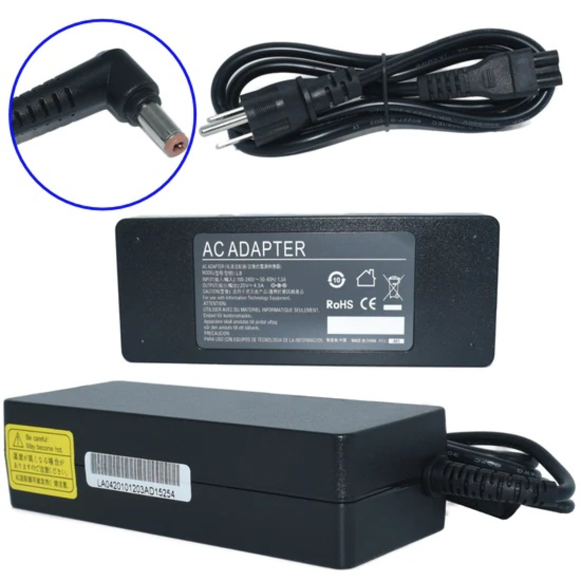 Cargador / Adaptador para Laptop AC-LENOVO-CAFE GENERICO de 90W 20V 4.5A (5.5*2.5 punta café) –