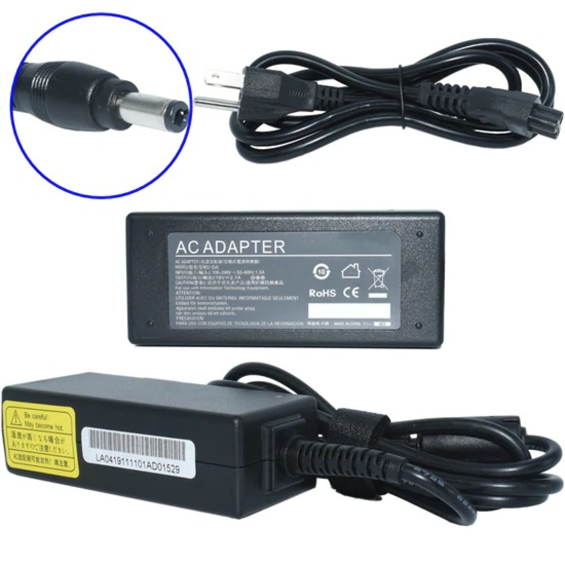 Cargador / Adaptador para Laptop AC-TOSHIBA-MINI GENERICO de 40W 19V 2.1A (5.5*2.5) –