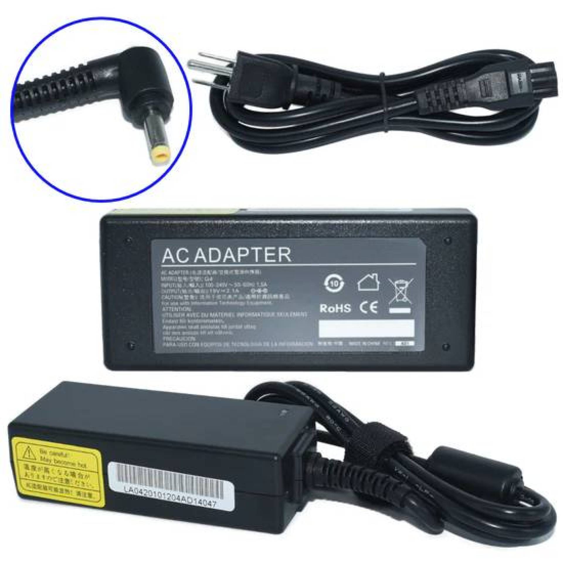 Cargador / Adaptador para Laptop GENERICO AC-HP-Mini de 40W 19V-2.1A (4.0*1.7) –
