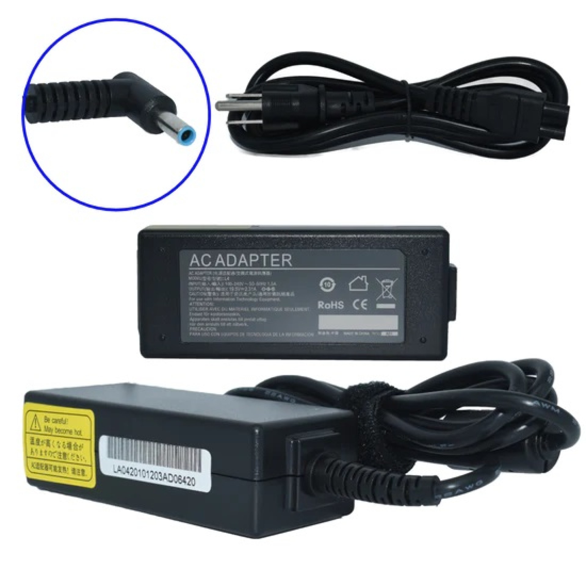 Cargador / Adaptador para Laptop GENERICO AC-HPAZUL45  de 45W 19.5V 2.31A (4.5*3.0) –