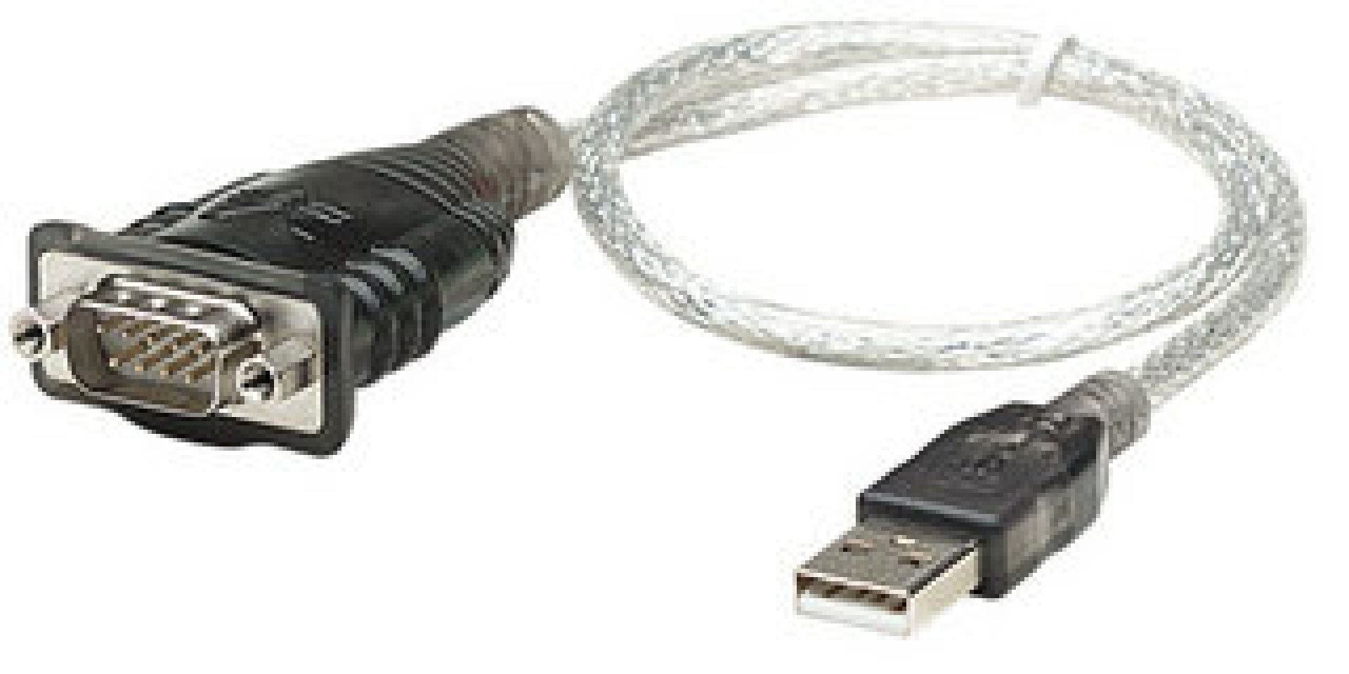 Convertidor de USB a Serial MANHATTAN 205153 – 0, 45 m, Transparente, RS-232, USB 2.0 A, Macho/Macho