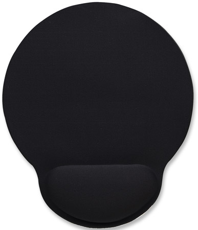 434362 Mouse Pad con Descansa Muñecas – el material de gel promueve la posición adecuada de la mano y la muñeca, Color negro