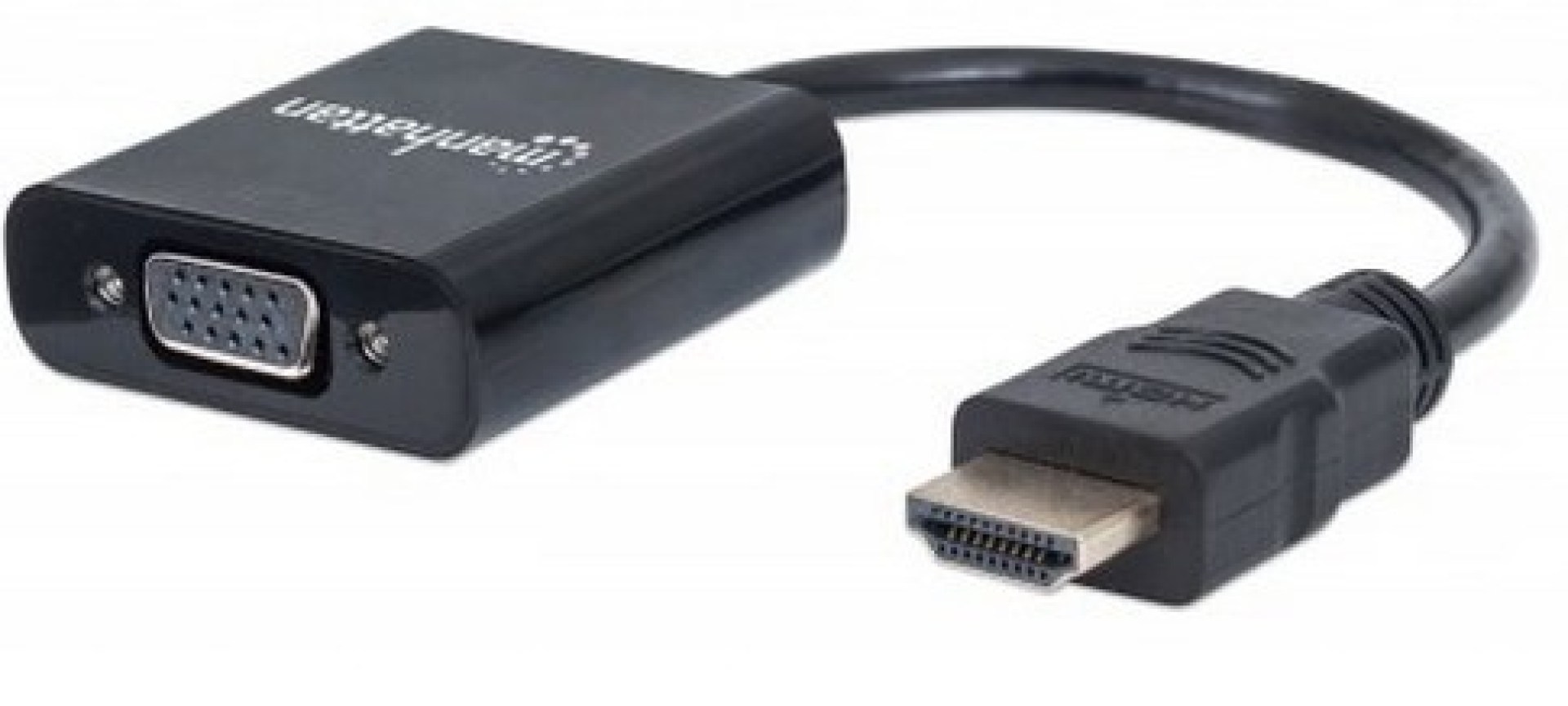 Convertidor HDMI a VGA MANHATTAN 151436 – 0, 22 m, HDMI, VGA, Macho/hembra, Negro