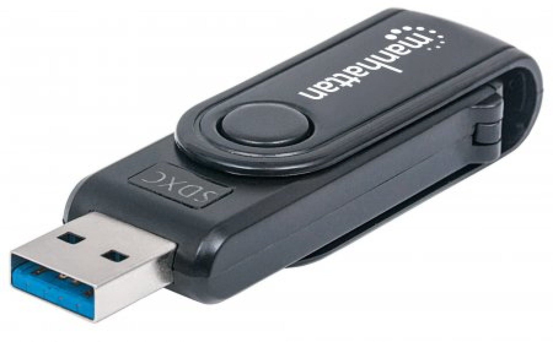 Lector de Tarjetas MANHATTAN 101981 – 5000 Mbit/s, Negro, USB 3.0