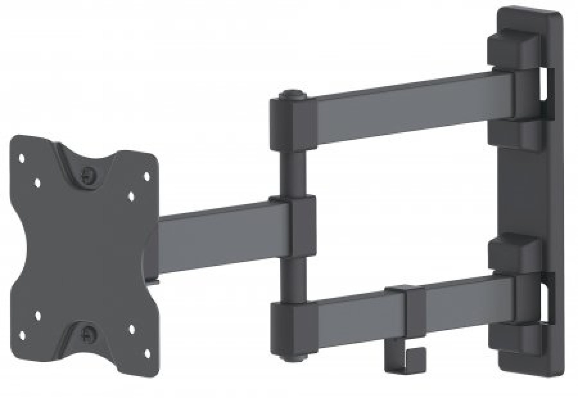 461382 Soporte para monitor de pared – movimiento articulado, pantalla plana de 13 a 27 pulgadas, máximo 20 kg Se despliega hasta en 35.4 cm