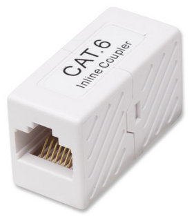 504751 Cople RJ45-RJ45 CAT6 – Modular, color Blanco, Para uso con cable de Par Trenzado sin Blindar (UTP) Cat6