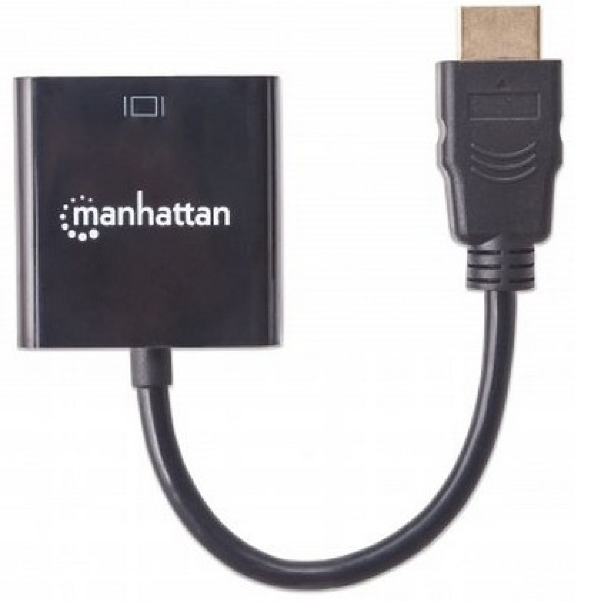 151467 Convertidor HDMI Macho a VGA hembra – negro Largo:30cm.