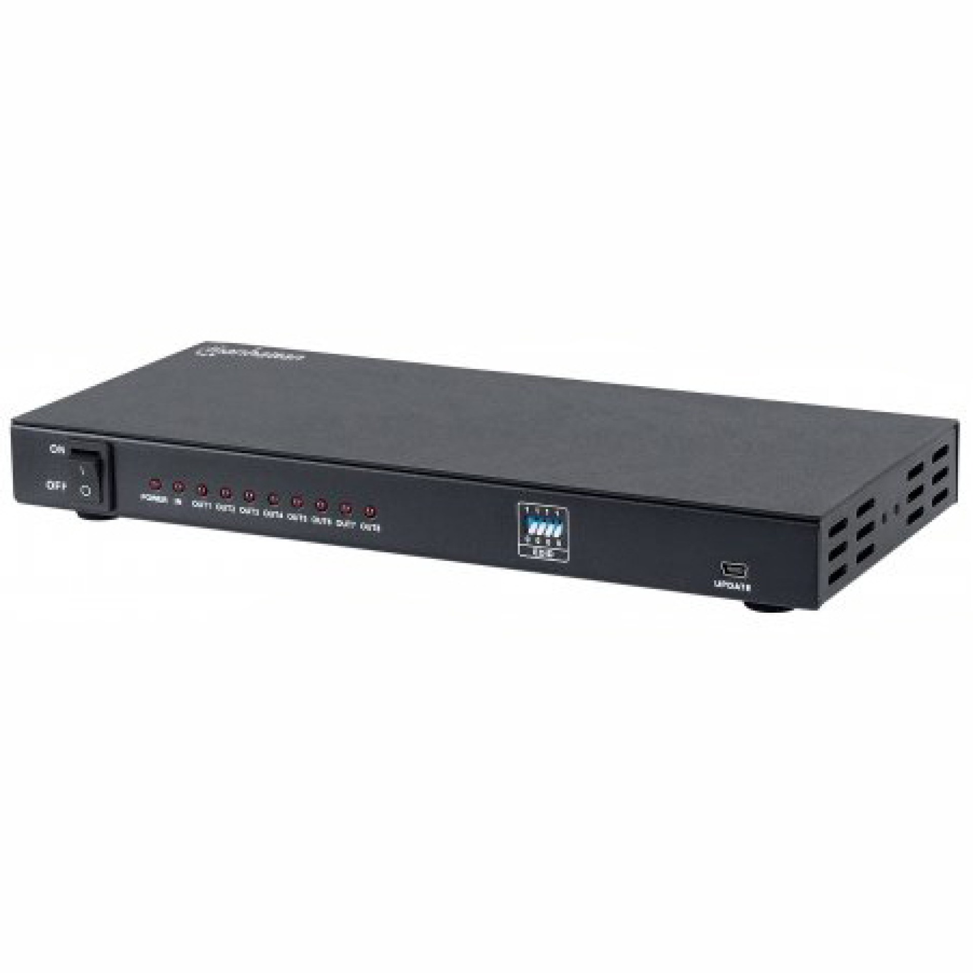 Video Splitter HDMI 4K MANHATTAN de 8 puertos – Negro, HDMI, HDMI, HDMI, Hembra/hembra