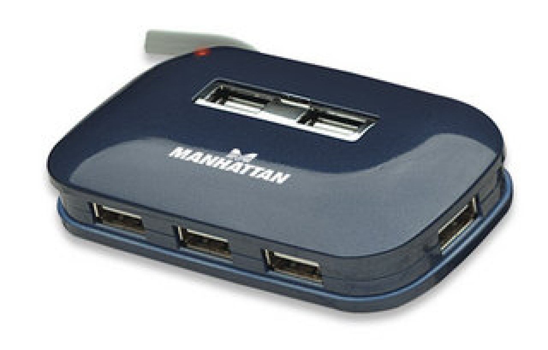 161039 Hub USB de Alta Velocidad 2.0 de 7 puertos V2.0; Cable integrado al hub y posilidad de enrollarse que permite conexiones fáciles. –