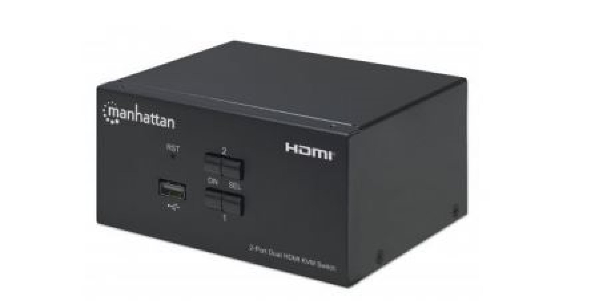Switch KVM HDMI  MANHATTAN 153522 – Negro, HDMI, 2