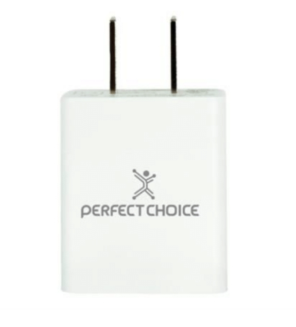 Adaptador de carga rápida 2.4 PERFECT CHOICE PC-240372 – Blanco, Adaptador de corriente