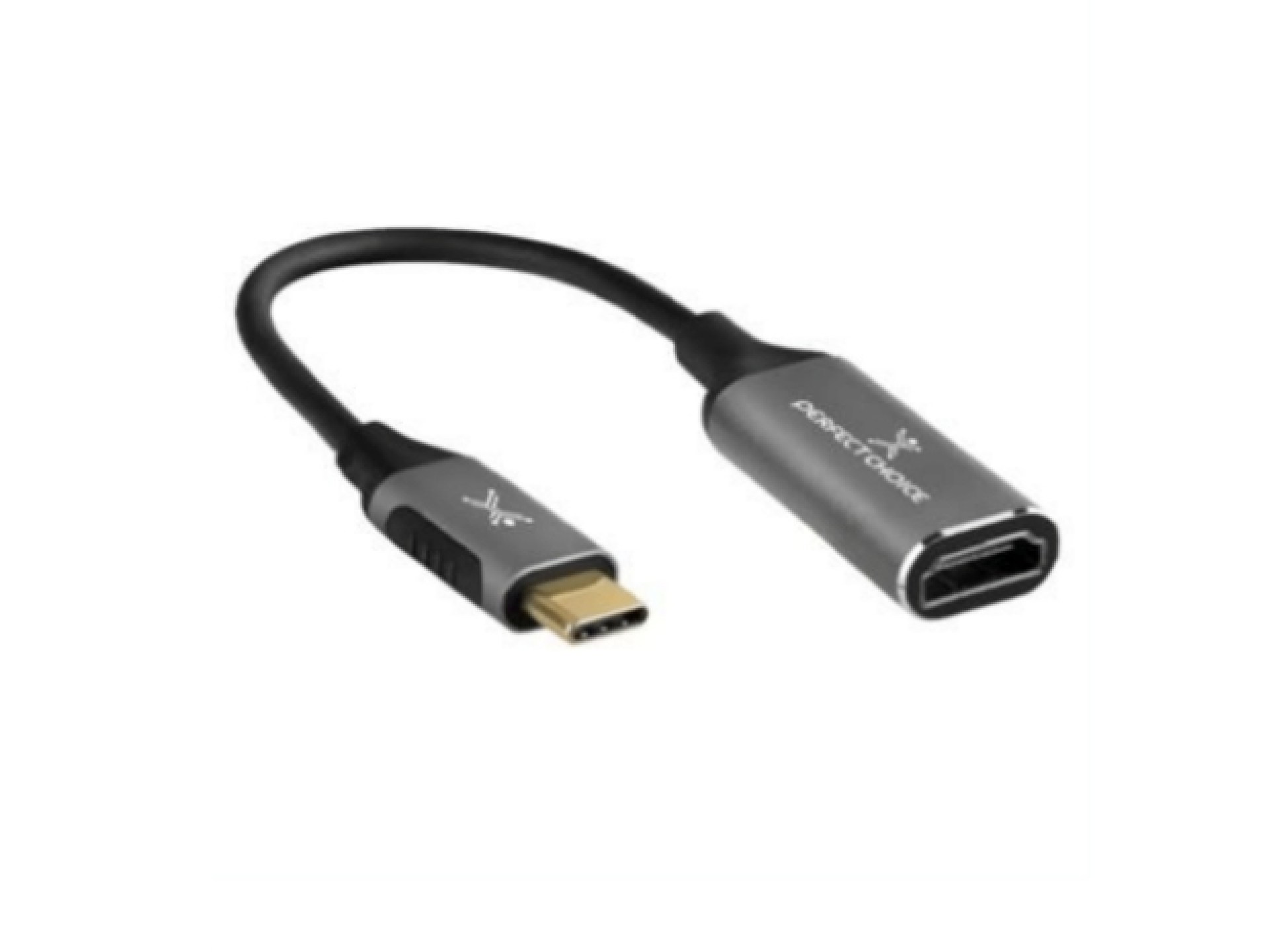 Adaptador USB C a HDMI 4K PERFECT CHOICE PC-101260 – USB C, HDMI, Negro