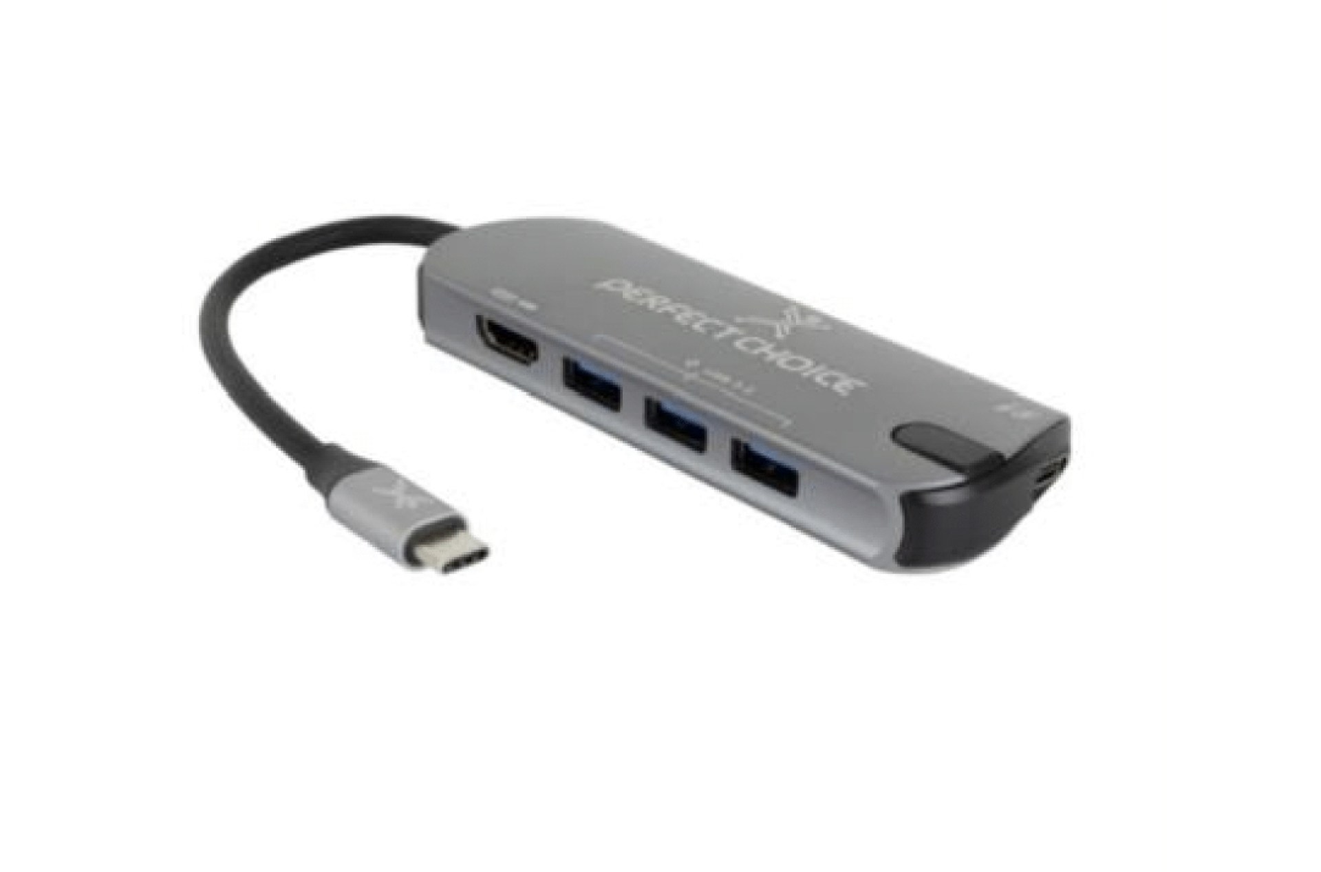 HUB 5 EN 1 USB-C PERFECT CHOICE PC-101246 – USB, 5 puertos