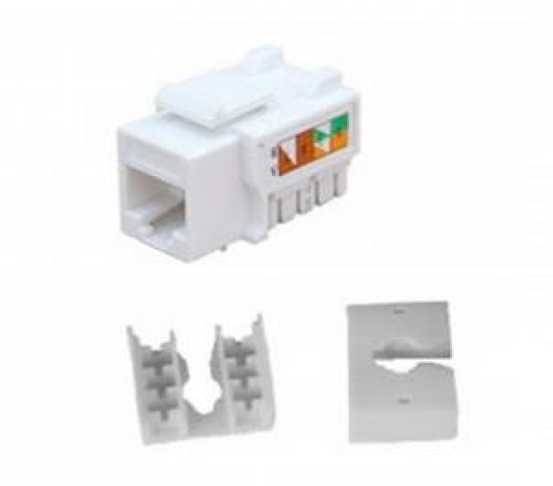 Conector Jack RJ45 Cat6 90 Grados ENSON ENS-JC6WH – RJ-45, Blanco, Cat 6