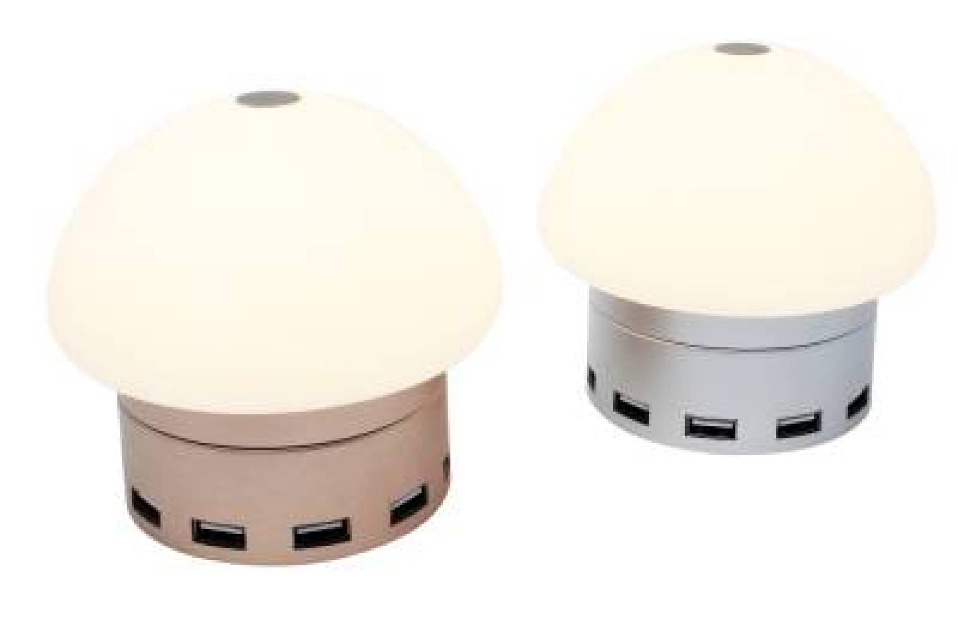 LUMINARIO LED NL-1 SMARTHUB 6 PUERTOS TOUCH AMPERAJE INTELIGENTE – PROTECCION CONTRA DESCARGAS PLATA