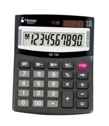 Calculadora Nextep NE- 184 10 Dígitos Semi Escritorio  Bateria / Solar –