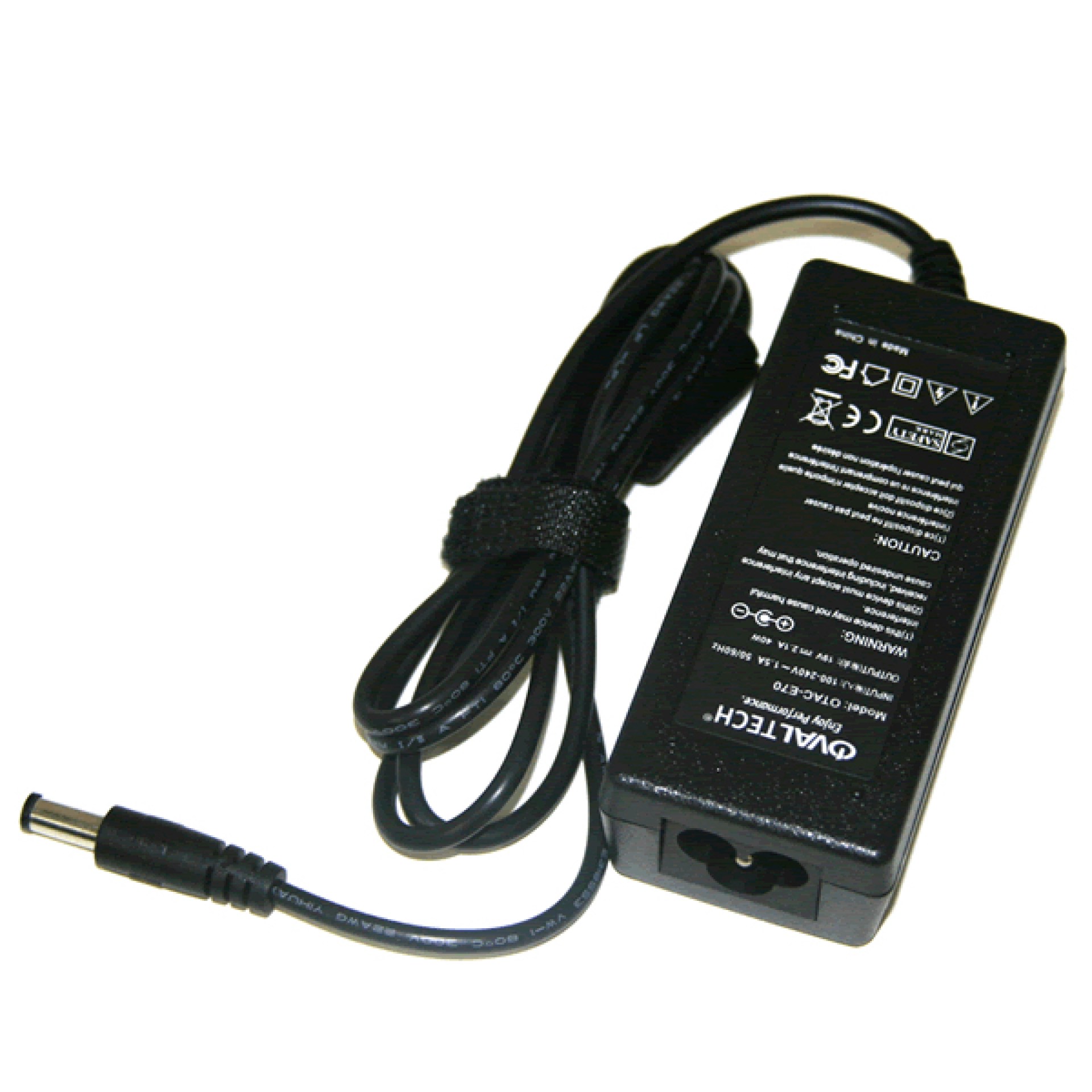 Cargador / Adaptador para Laptop OVALTECH OTAC-E70 de 40W 19V/2.1A (5.5*3.0) –