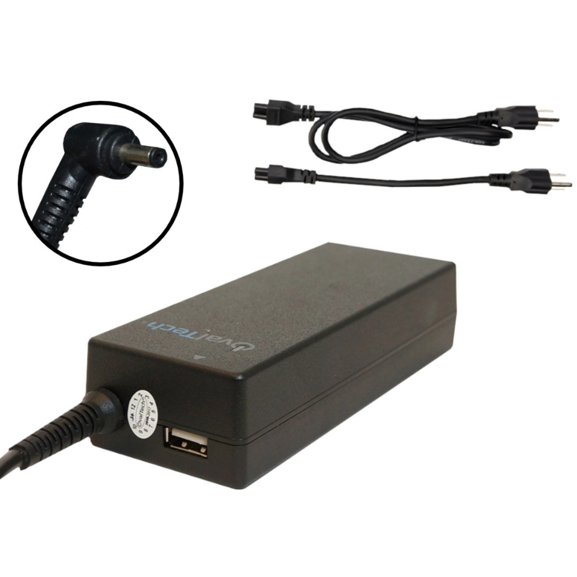 Cargador / Adaptador para Laptop OVALTECH OTAC-E65 de 33W 19V-1.75A (4.0*1.35) –