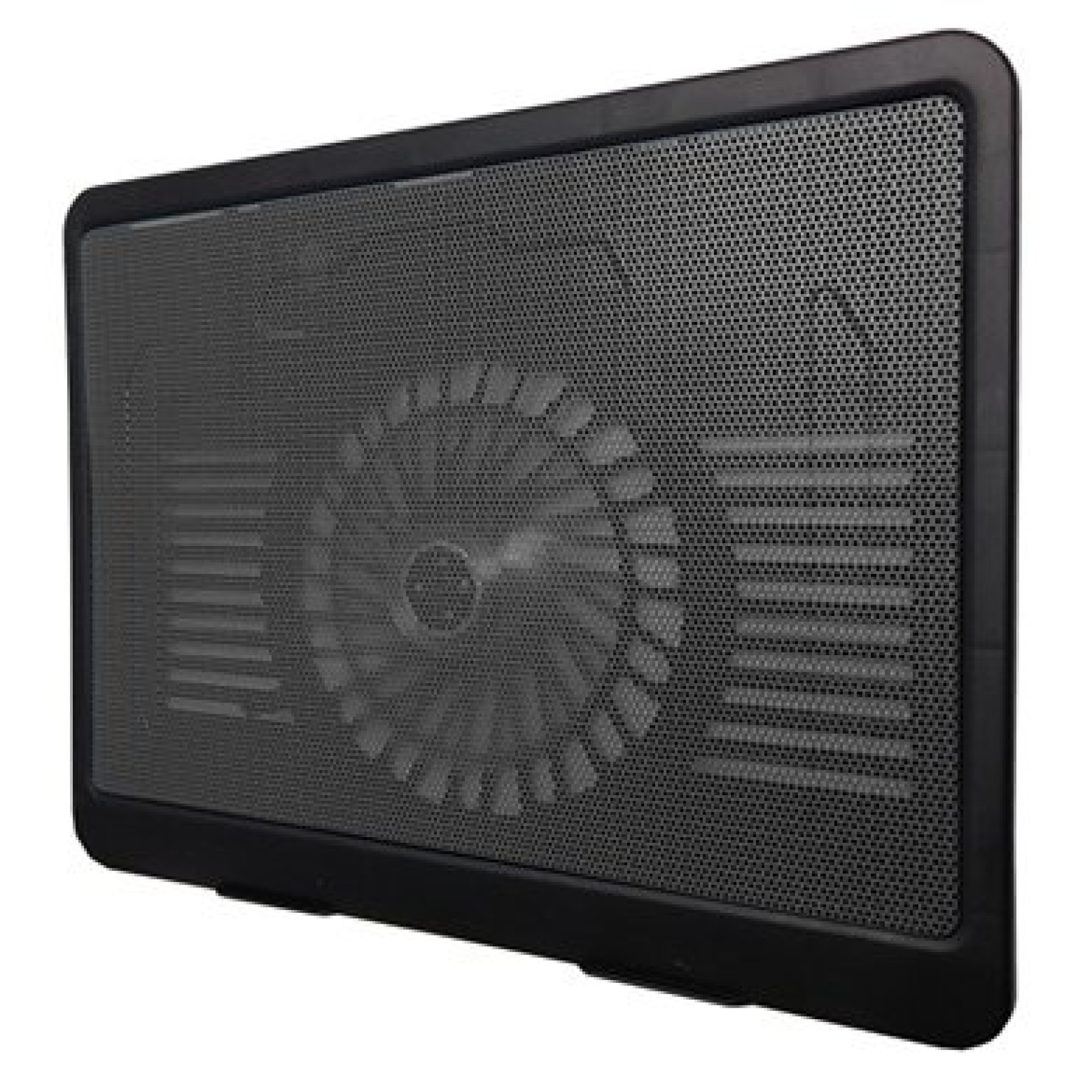 Base Enfriadora – luz led, ángulo ajustable, 1 Hub USB, 9 a 15 Pulgadas, Negro, BROBOTIX 044695N
