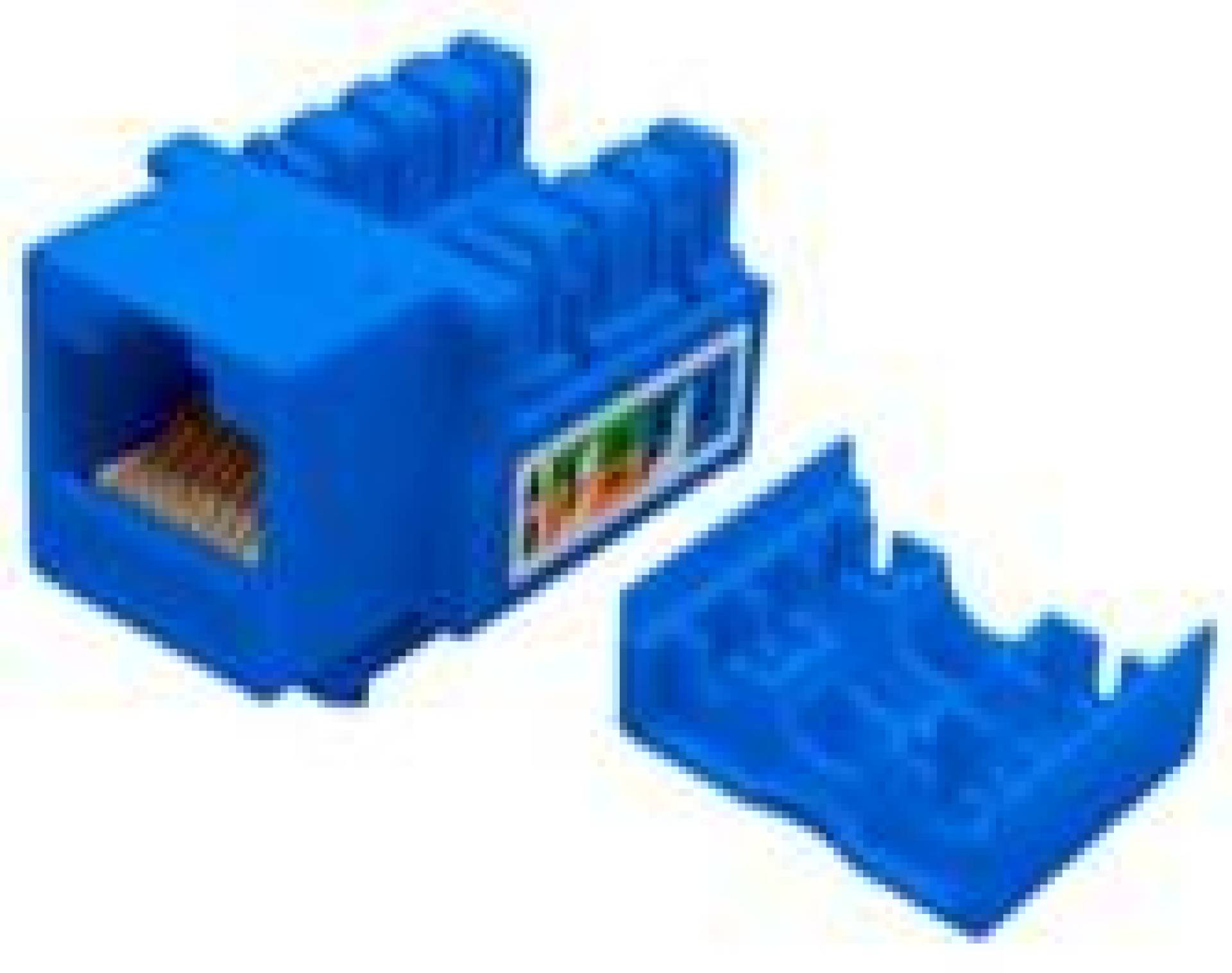 JACK RJ45 – CAT 5e, KEYSTONE DE IMPACTO, P/CABLE UTP SIN BLINDAR, USO C/HERRAMIENTAS DE PONCHADO, AZUL, BROBOTIX 230202