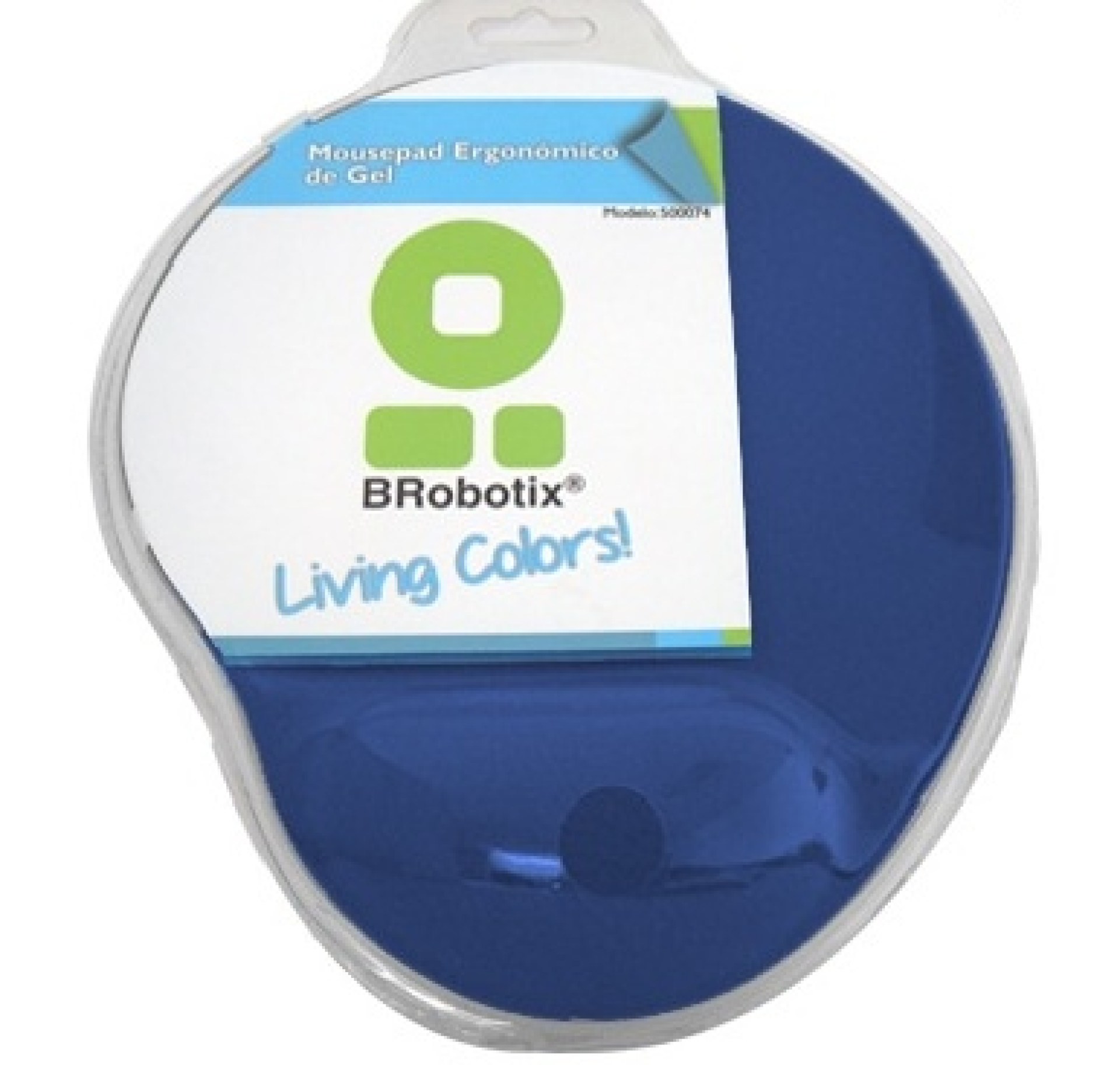 Mouse Pad – C/ Almohadilla Tipo Gel, AZUL MARINO, Antiderrapante, Monótono, 24.5*21.5*0.2 Cms, BROBOTIX  500074A
