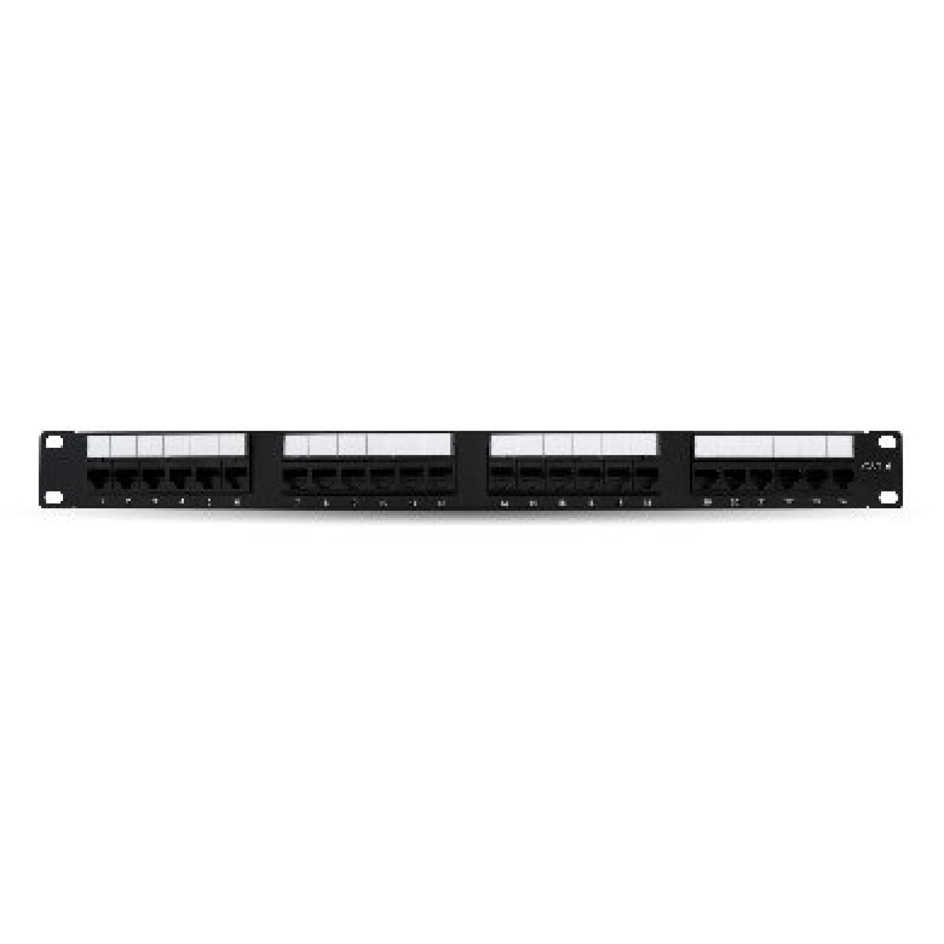 Panel de Parcheo CAT6 – 24 puertos RJ45, Montaje en Rack 1U, Negro, BROBOTIX 497608