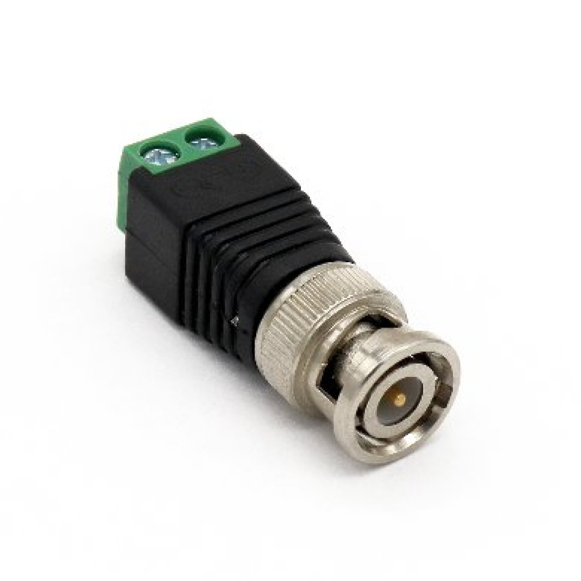 Adaptador CCTV BROBOTIX 764786 – Negro c/ Verde, BNC Macho, Coaxial, Macho