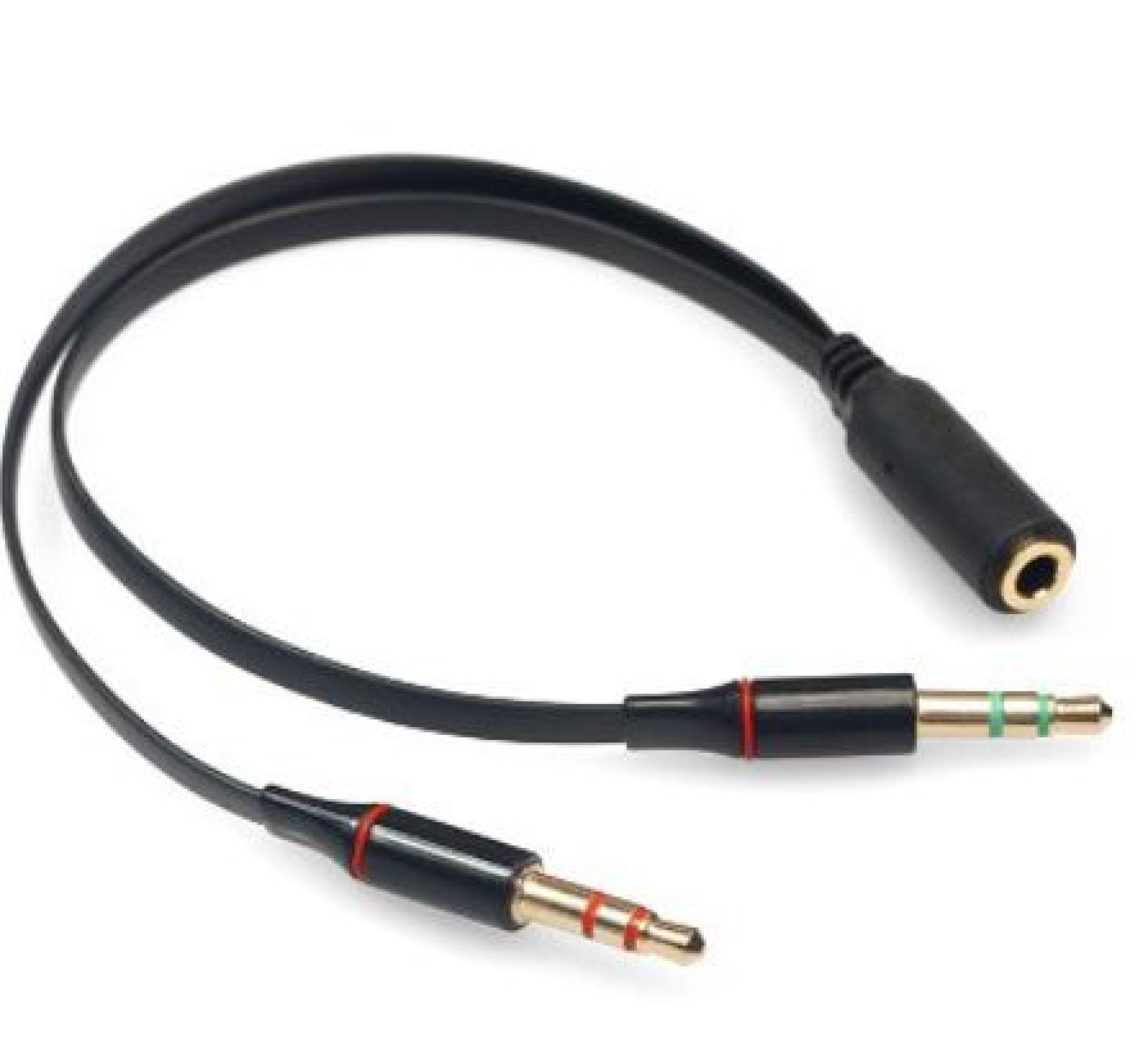 Adaptador Stereo 651404 Y – 3.5 mm Hembra a 3.5 mm BROBOTIX 651404, 3.5 mm, Negro, 20cm