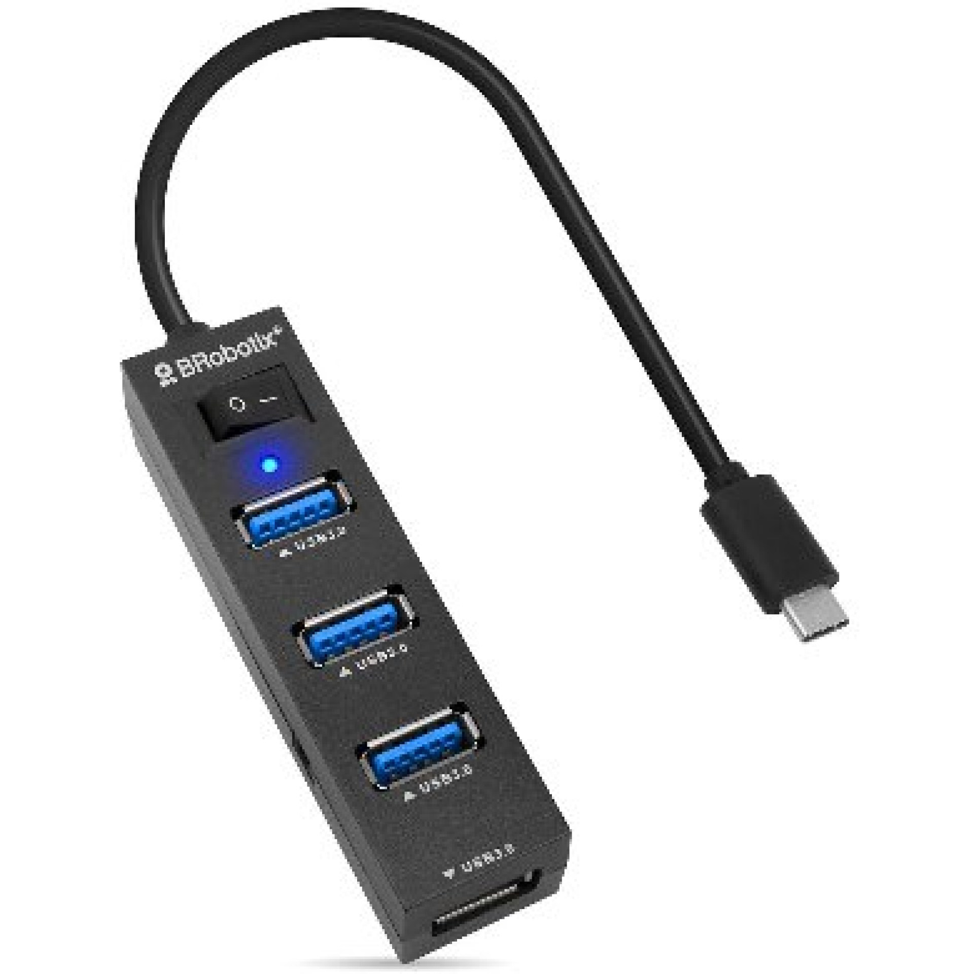 Docking 4 EN 1: USB V3.0 Tipo C a 4 Puertos USB V3.0 – con Switch 6001189 BROBOTIX