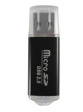 Lector MicroSD BROBOTIX 345673N – Negro, USB 2.0