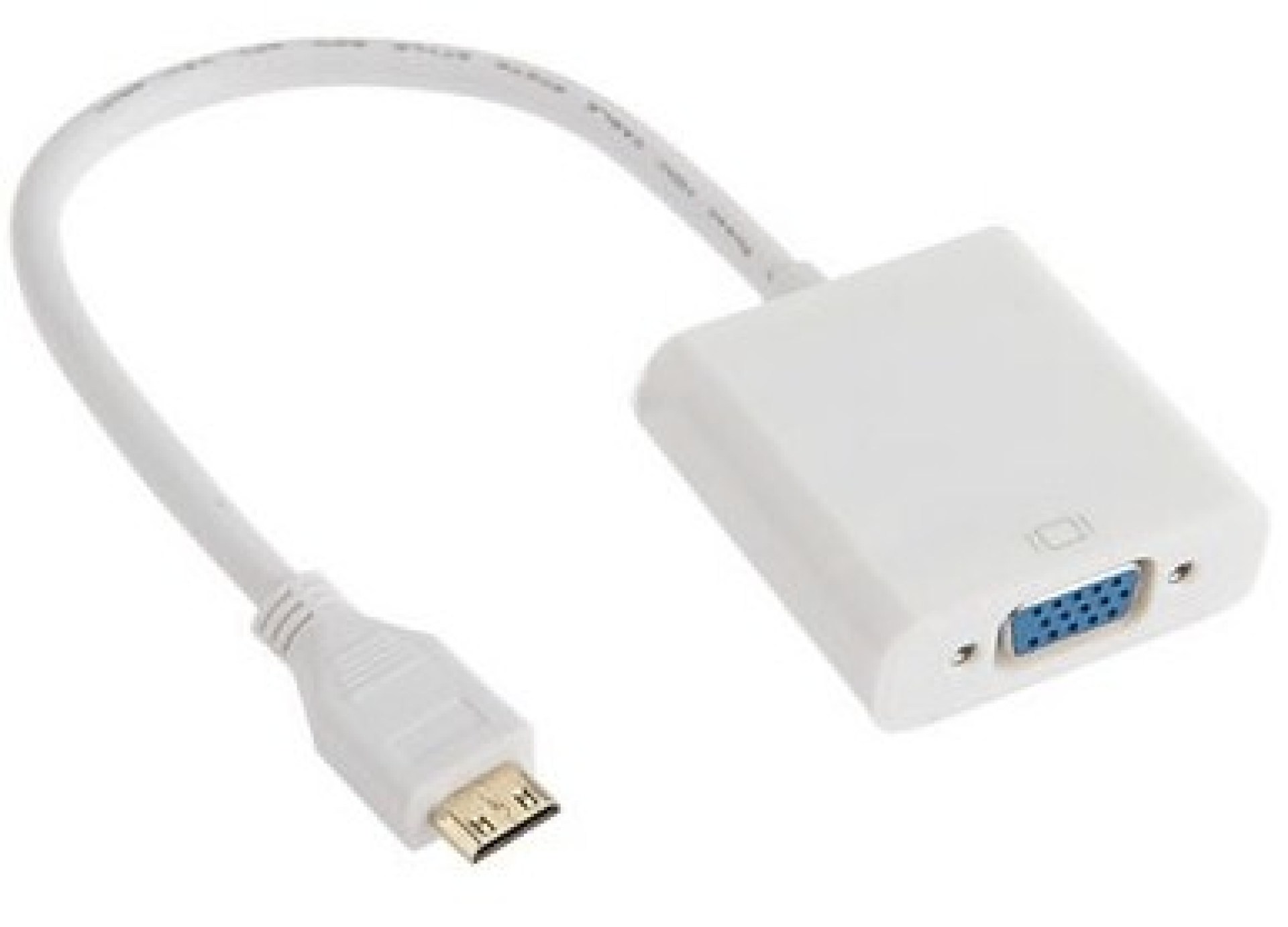Convertidor  HDMI a VGA BROBOTIX – Mini-HDMI, VGA (D-Sub), Color blanco