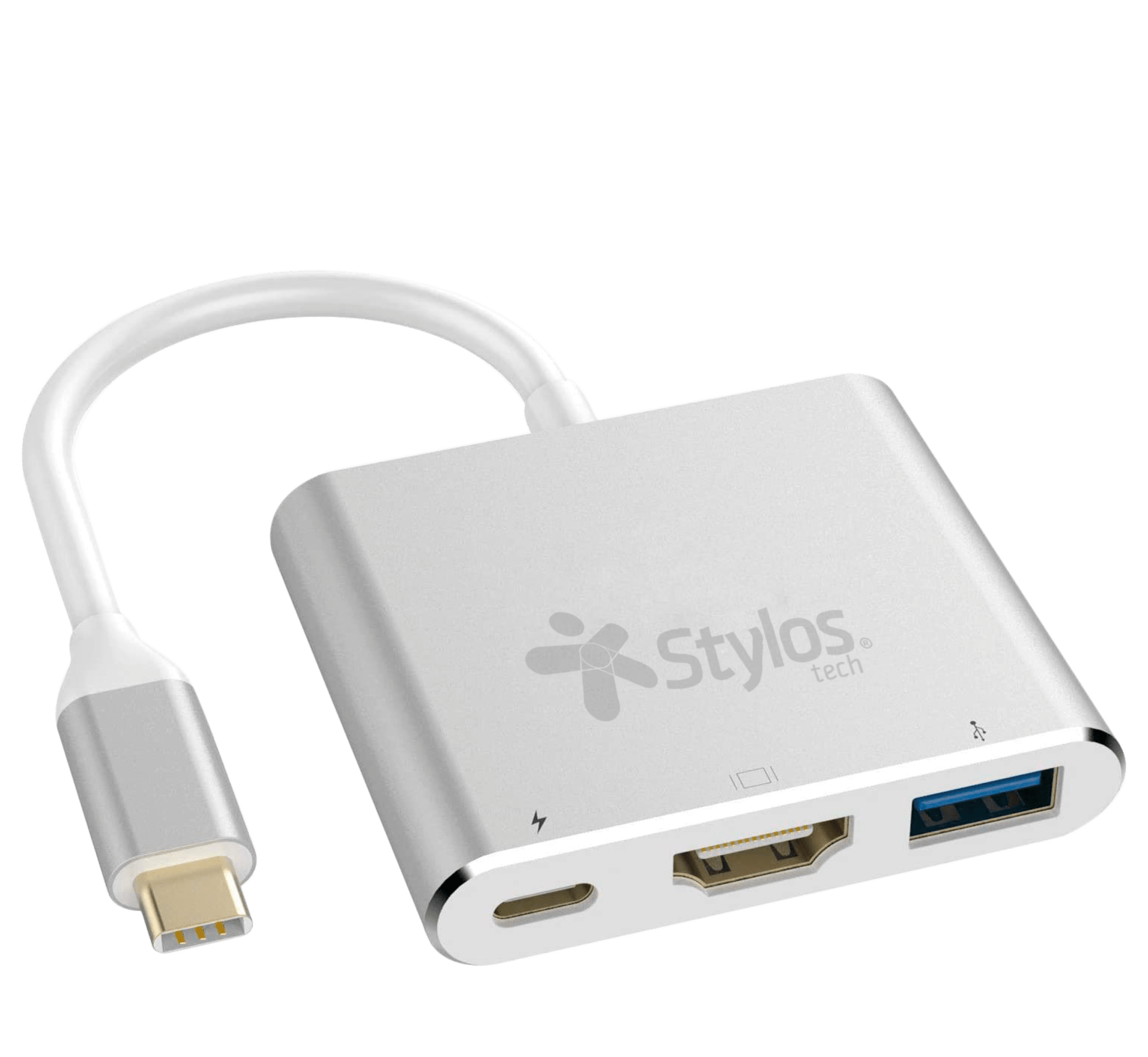 Adaptador HUB 3 En 1 Stylos. STCBHUB31S –