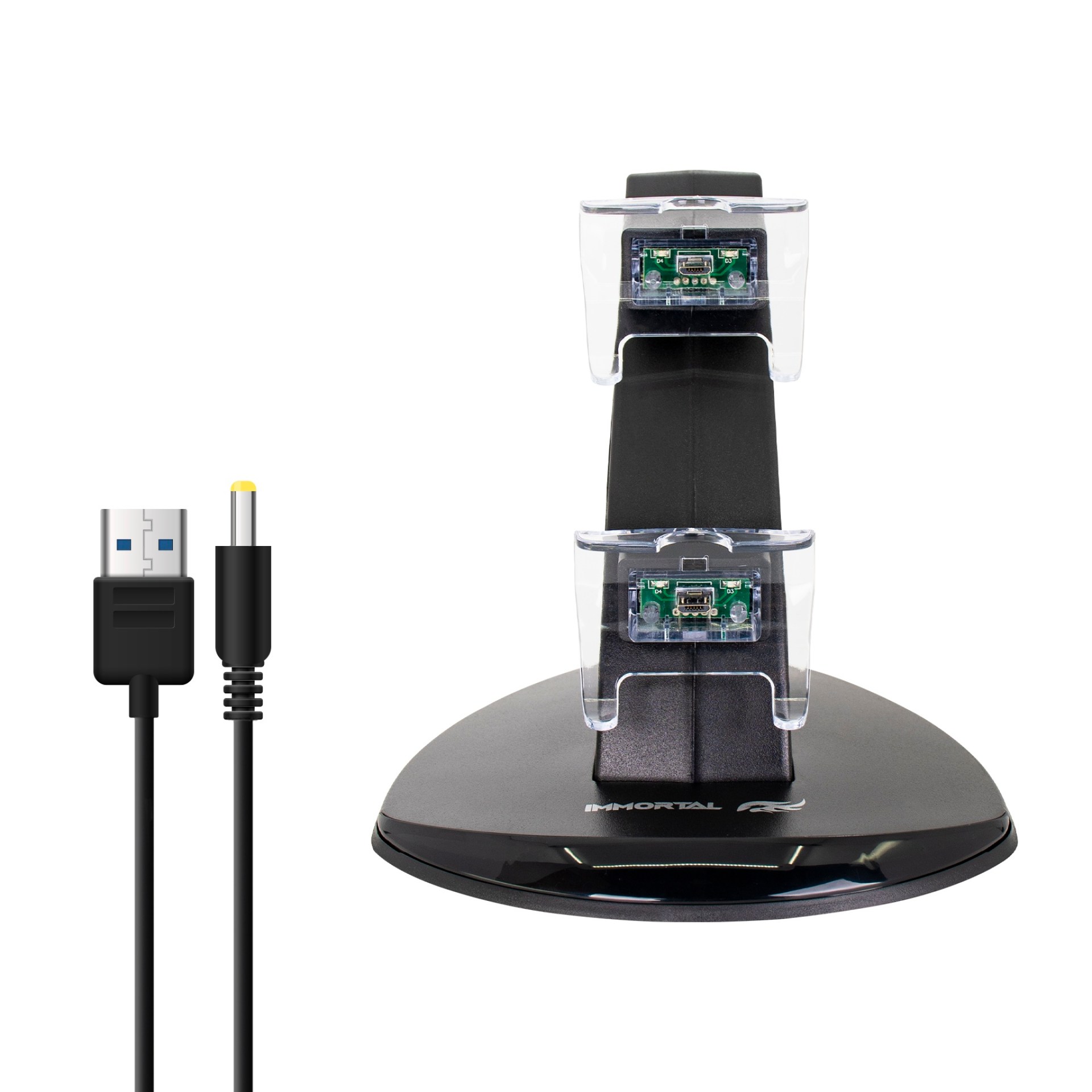 Immortal Cargador dual Xbox one carga 2Hrs – led indicador 180x140x160mm, 1 año de garantía