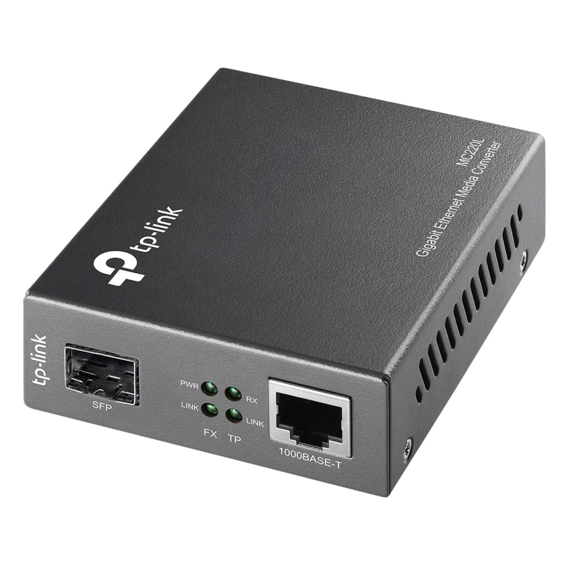CONVERTIDOR MULTIMEDIA SFP GIGABIT TP-LINK  MC220L CON PUERTO FX COMPATIBLE CON HOT-SWAPPABLE –