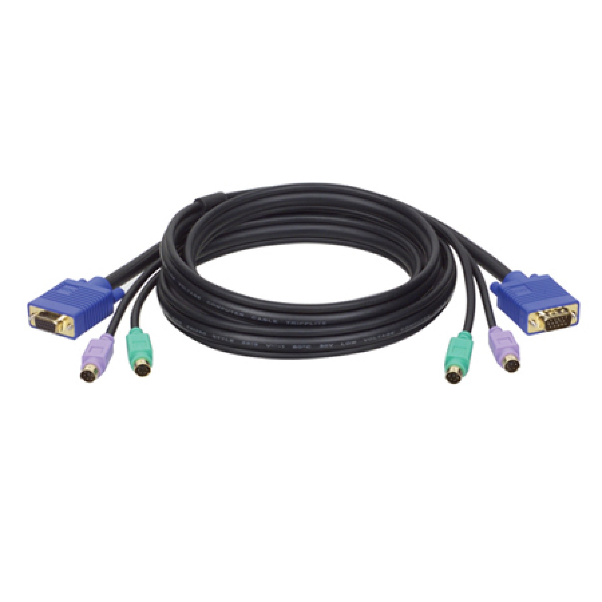 Cables 3 en 3 TRIPP-LITE P753-006 – 1, 8 m, HD15 F, 2x MiniDIN-6, HD15 M, 2x MiniDIN-6