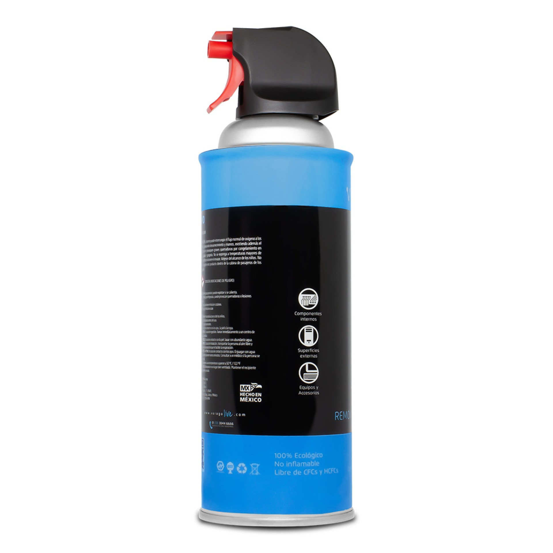 Aire comprimido VORAGO – CLN-100, Removedor de polvo, 440 ml.