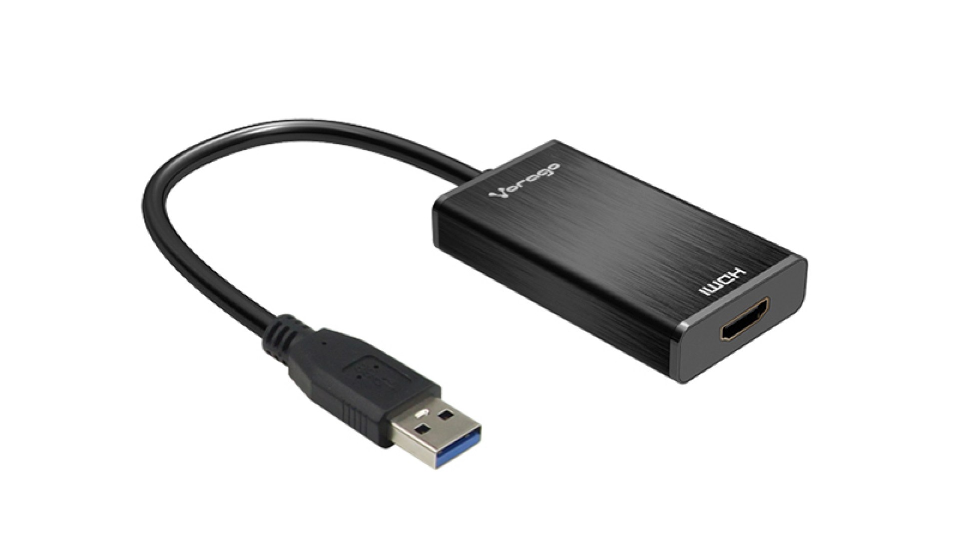 Adaptador USB A HDMI VORAGO Usb 3.0 Full HD – USB 3.0, HDMI, Negro