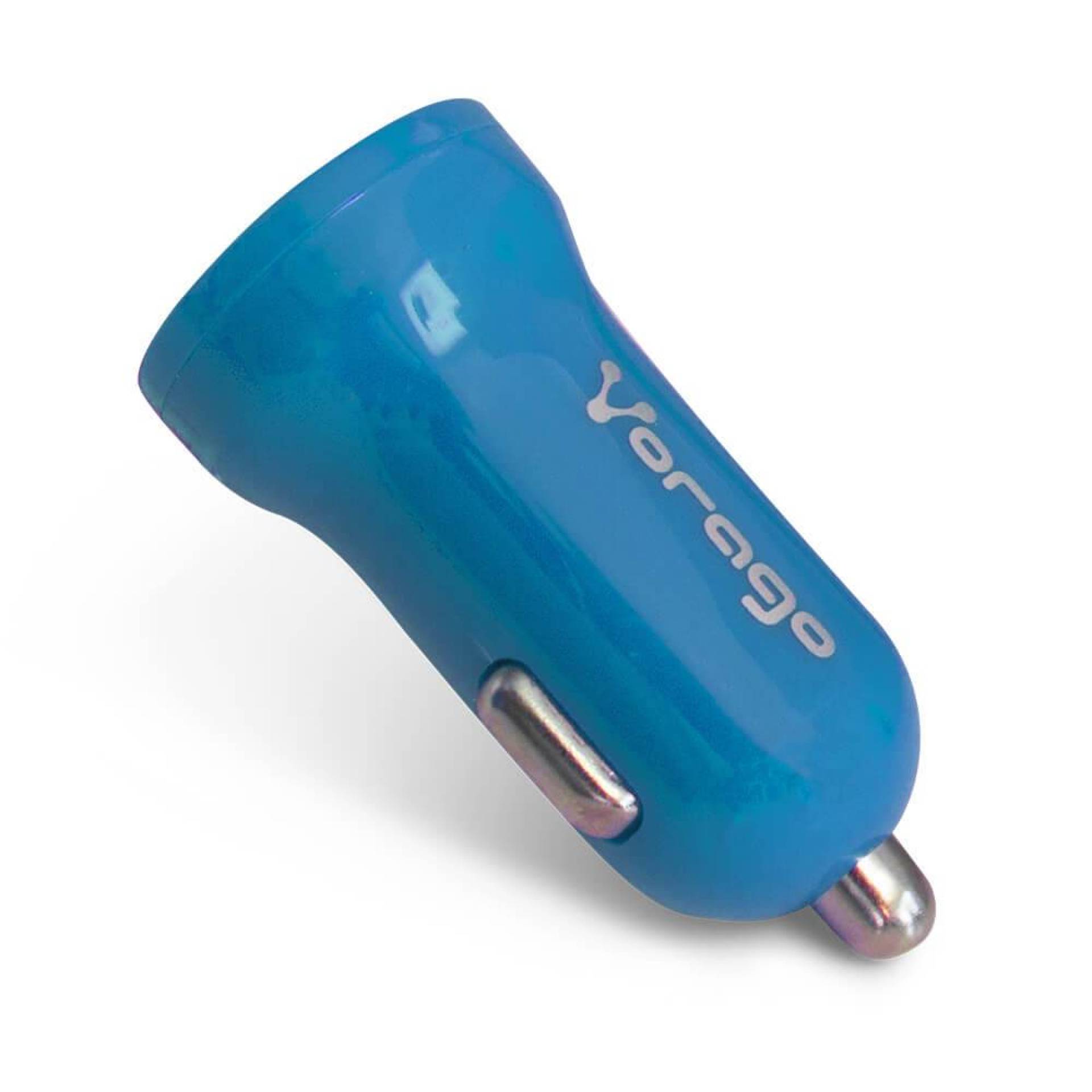 CARGADOR PARA AUTO VORAGO AU-101 CON 1 PUERTO USB AZUL bolsa –