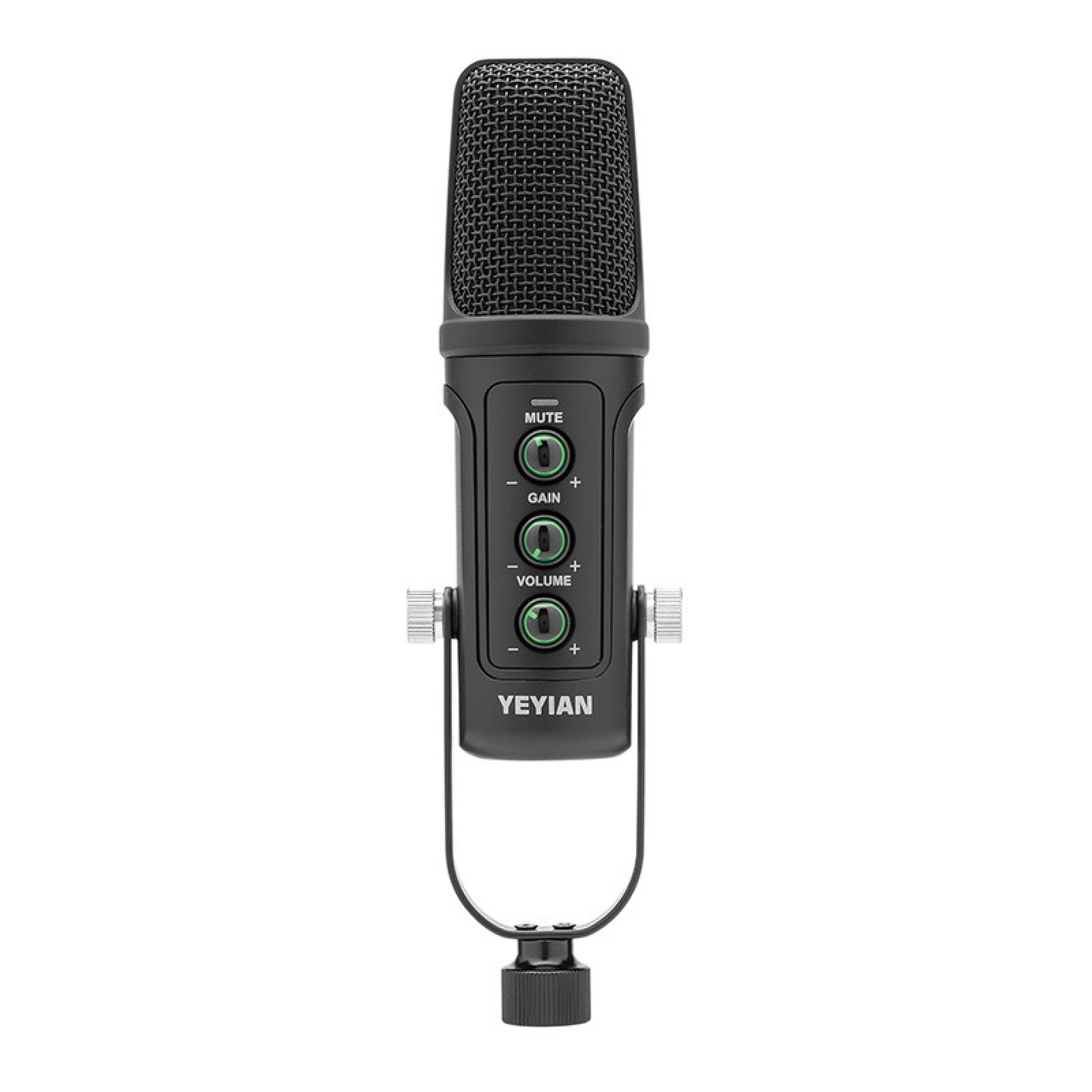 YEYIAN MICROFONO CONDENSADOR KIT STREAMING AGILE NL – BLACK, BRAZO DE TIJERA, SOPORTE  U, MONT ANTICHOQUE, FILTRO, MONT EN MESA USB B-USB A YSA-UCHQ-01