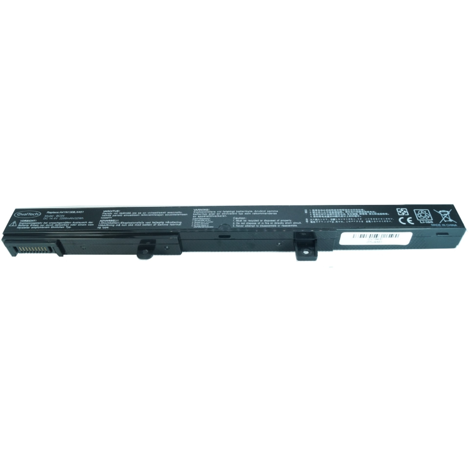 Bateria para Laptop OTUX551 OVALTECH Li-ion para ASUS A43 – A53 – K43, K53 SERIES EN COLOR NEGRO Marca Ovaltech Asus X451